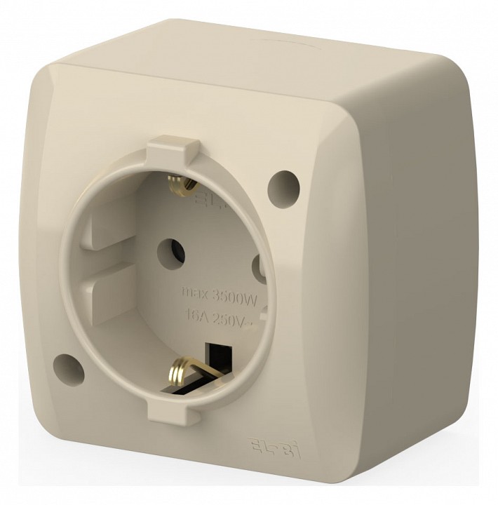 Розетка с заземлением Elbi Eleсtriс Alsu 7 504-010300-217