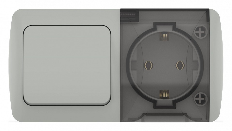 Блок с розеткой и выключателем Elbi Eleсtriс Eva 554-011500-920