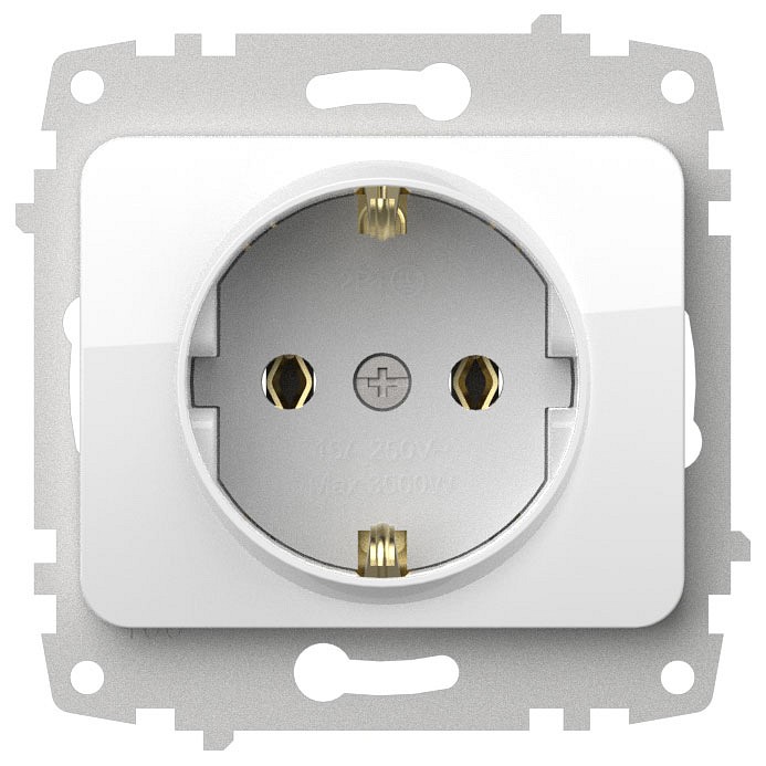 Розетка с заземлением, без рамки Elbi Eleсtriс Jazz 607-010200-217