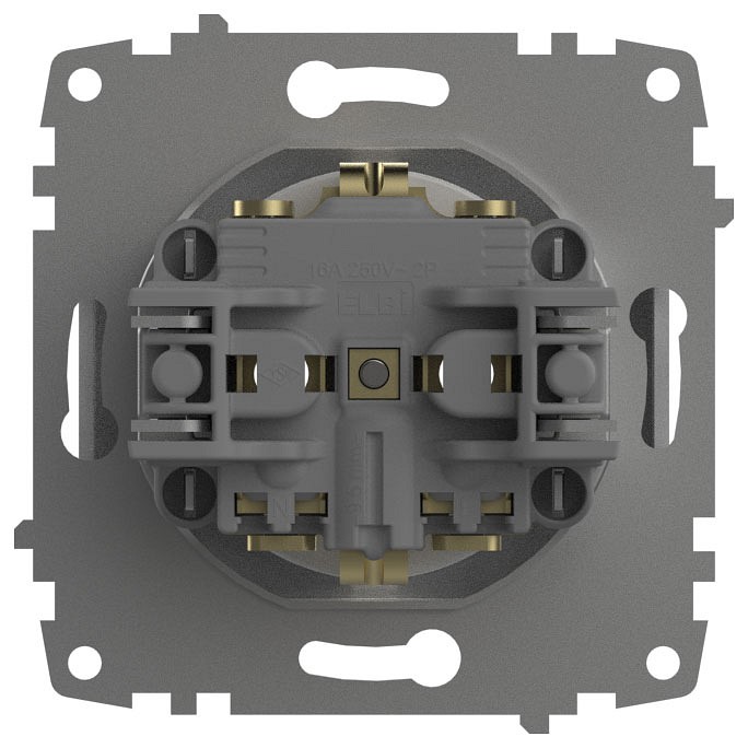 Розетка с заземлением, без рамки Elbi Eleсtriс Jazz 607-010200-217