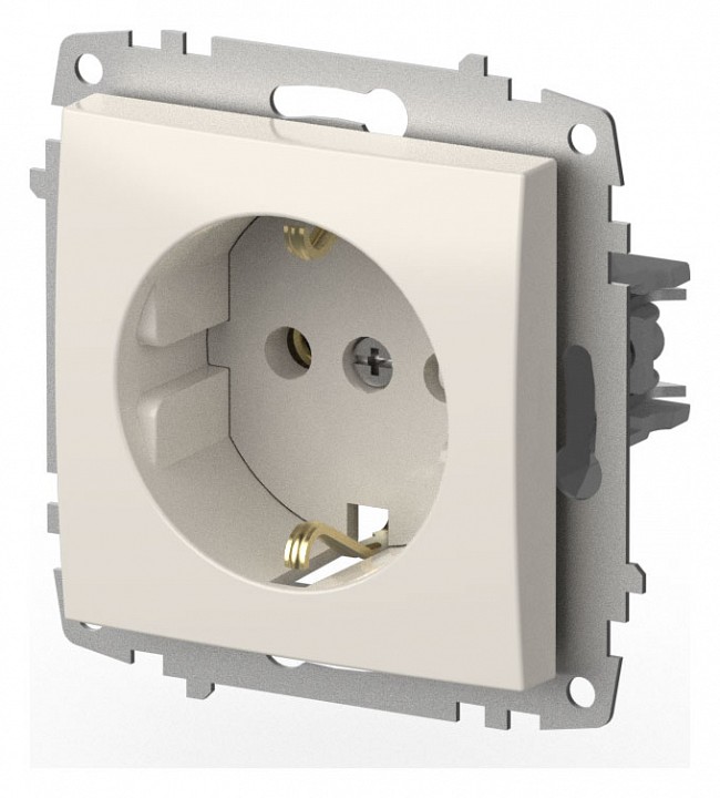 Розетка с заземлением, без рамки Elbi Eleсtriс Zena Vega 609-010200-217