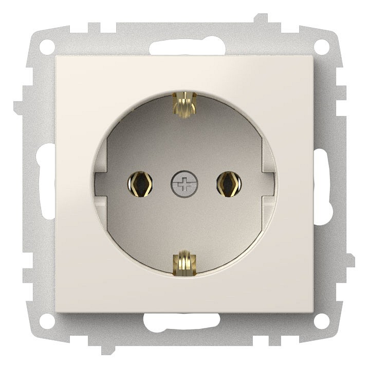 Розетка с заземлением, без рамки Elbi Eleсtriс Zena Vega 609-010200-217