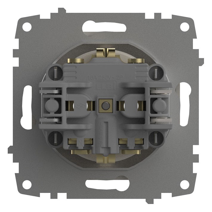Розетка с заземлением, без рамки Elbi Eleсtriс Zena Vega 609-010200-217