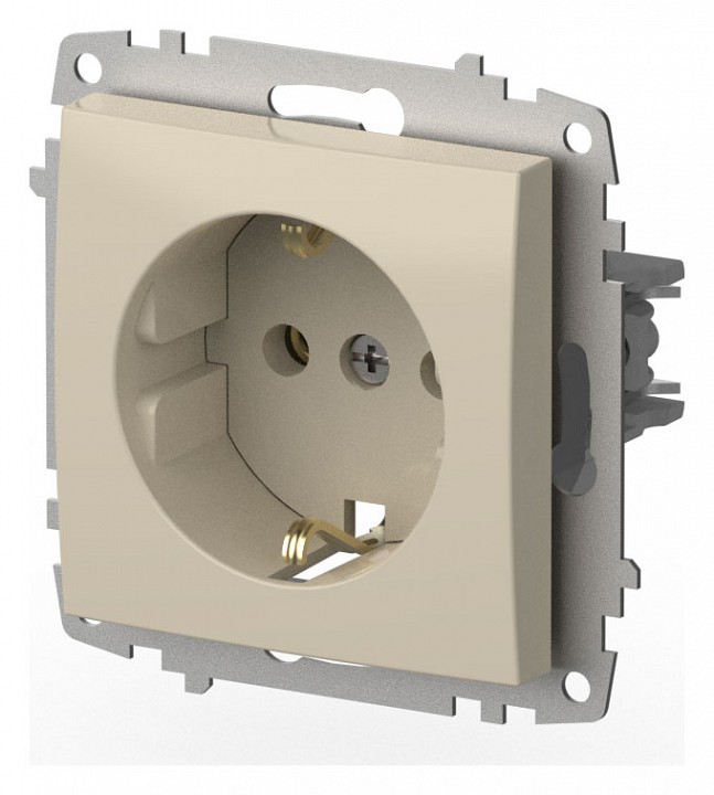 Розетка с заземлением, без рамки Elbi Eleсtriс Zena Vega 609-010300-217