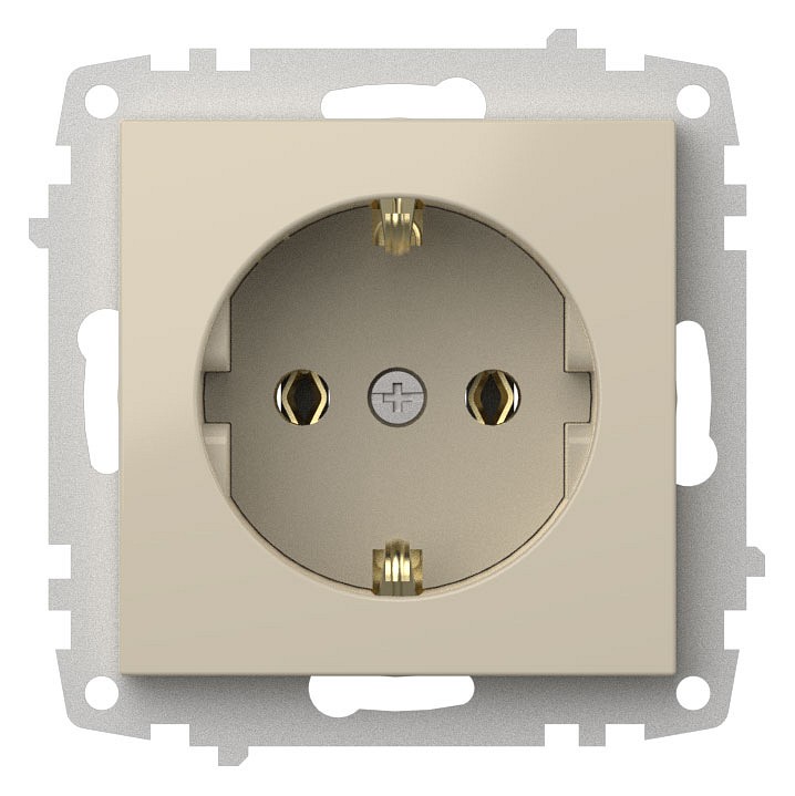 Розетка с заземлением, без рамки Elbi Eleсtriс Zena Vega 609-010300-217
