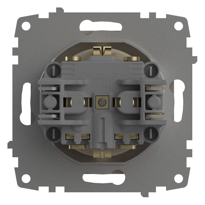 Розетка с заземлением, без рамки Elbi Eleсtriс Zena Vega 609-010300-217