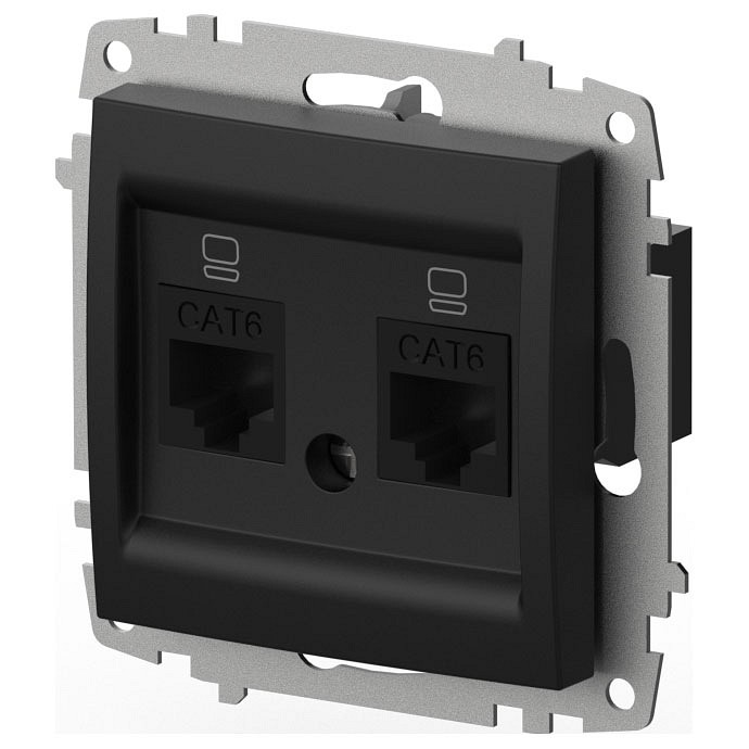 Розетка двойная Ethernet RJ-45 без рамки Elbi Eleсtriс Zena Vega 609-014800-248