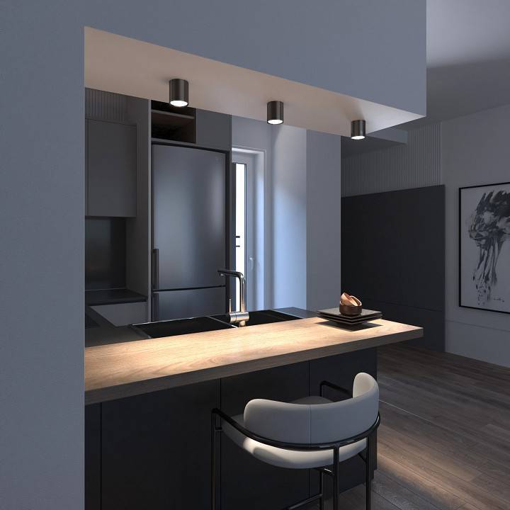 Светильник накладной Elektrostandard DLR024 черный a053055