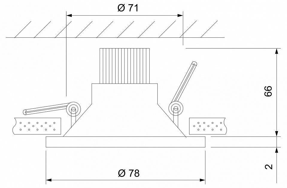 Встраиваемый светильник Elektrostandard 15266/LED 12 Вт 4000 K Белый a055720