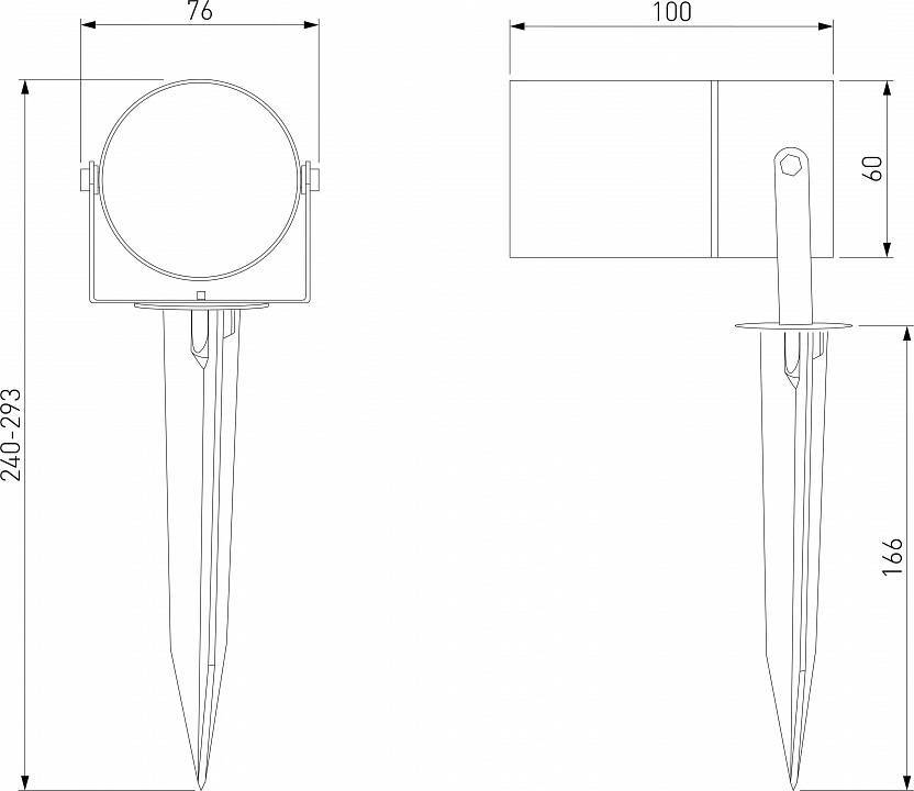 Наземный низкий светильник Elektrostandard Landscape a064423