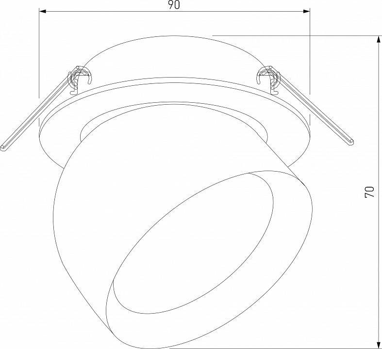 Встраиваемый светильник Elektrostandard Uno a065455