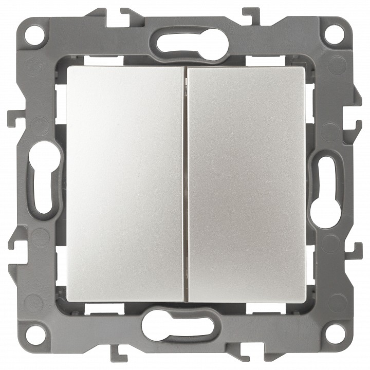 Выключатель двухклавишный без рамки Эра Эра 12 12-1104-15