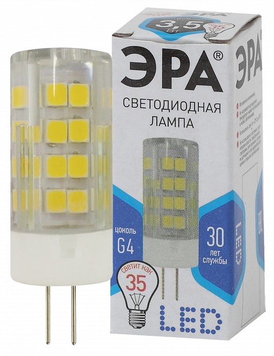 Лампа светодиодная Эра Стандарт LED JC-3,5W-220V-CER-840-G4