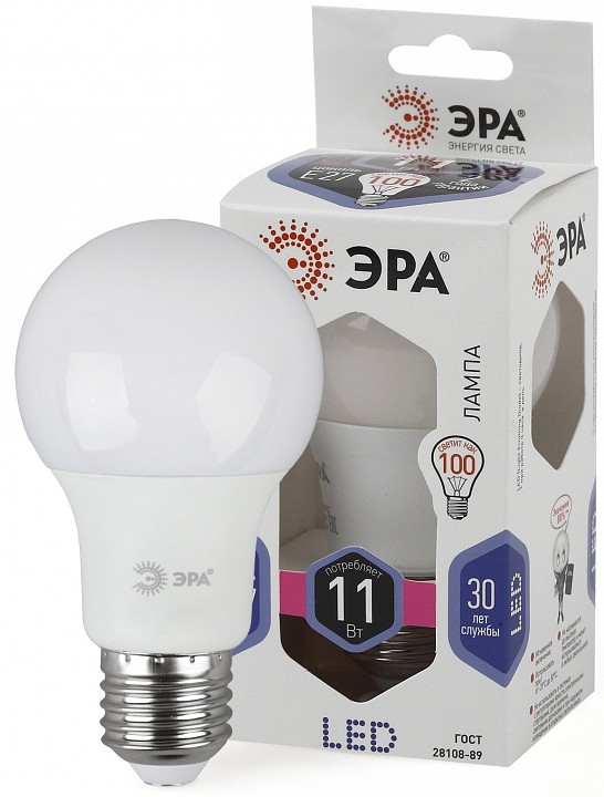 Лампа светодиодная Эра Стандарт LED A60-11W-860-E27