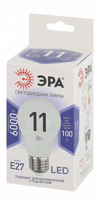Лампа светодиодная Эра Стандарт LED A60-11W-860-E27
