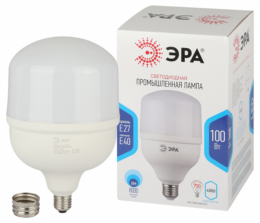 Лампа светодиодная Эра Стандарт LED POWER T160-100W-4000-E27/E40