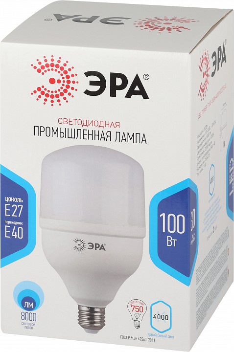 Лампа светодиодная Эра Стандарт LED POWER T160-100W-4000-E27/E40