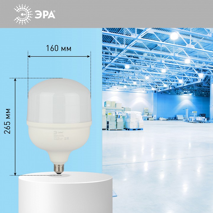 Лампа светодиодная Эра Стандарт LED POWER T160-100W-6500-E27/E40