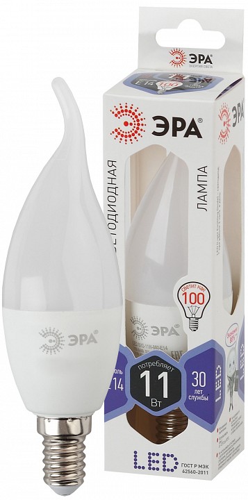 Лампа светодиодная Эра Стандарт LED BXS-11W-860-E14