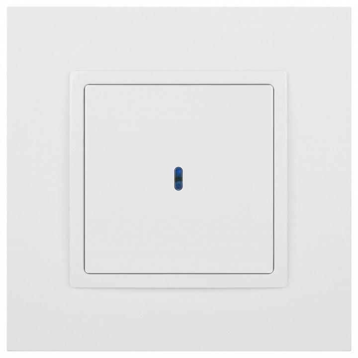 Выключатель одноклавишный с подсветкой без рамки Эра Эра Elegance 14-1102-01