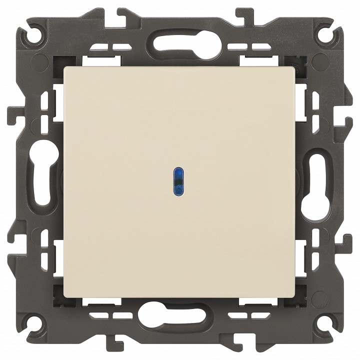 Выключатель одноклавишный с подсветкой без рамки Эра Эра Elegance 14-1102-02