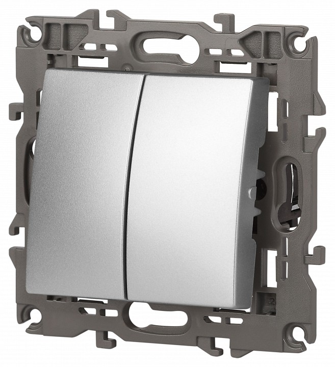 Переключатель двухклавишный без рамки Эра Эра Elegance 14-1106-03