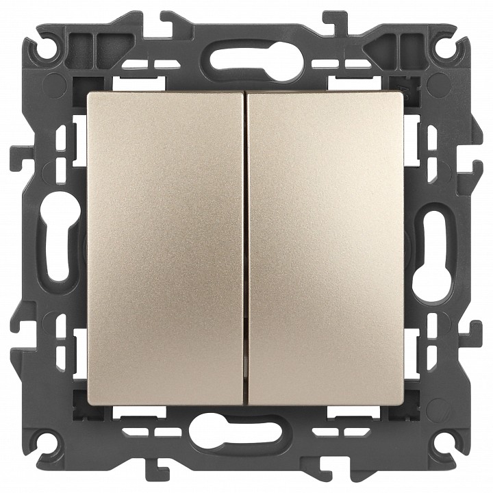 Переключатель двухклавишный без рамки Эра Эра Elegance 14-1106-04