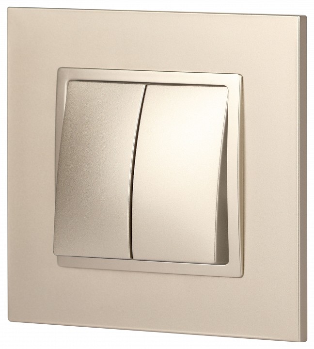 Переключатель двухклавишный без рамки Эра Эра Elegance 14-1106-04