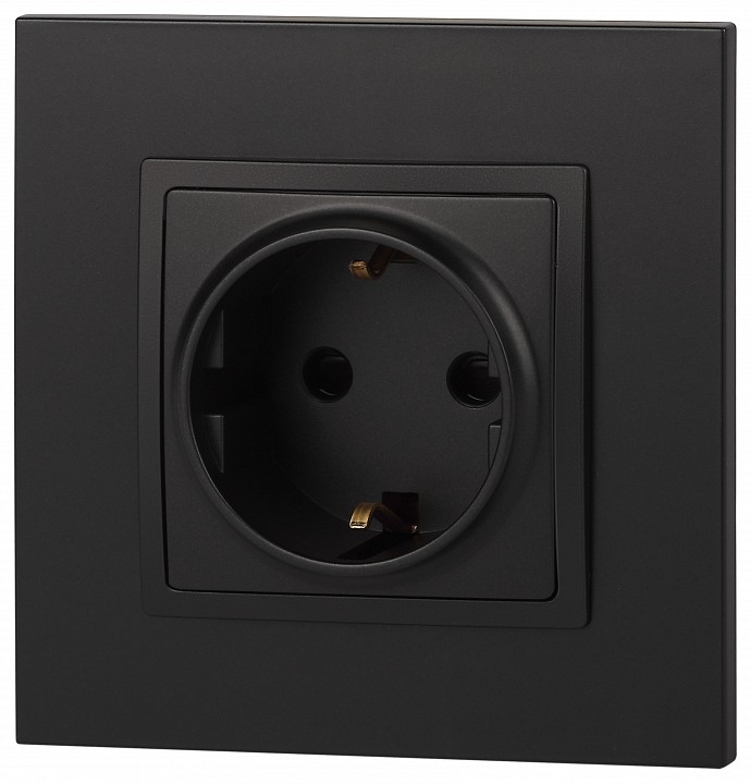 Розетка с заземлением и со шторкой, без рамки Эра Эра Elegance 14-2102-05