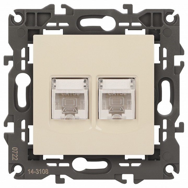 Розетка Ethernet RJ-45 без рамки Эра Эра Elegance 14-3108-02