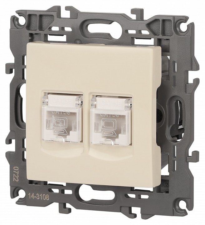 Розетка Ethernet RJ-45 без рамки Эра Эра Elegance 14-3108-02