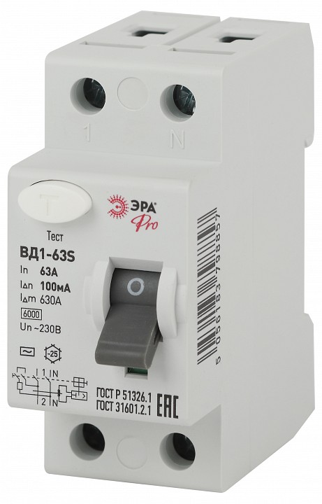 Устройство защитного отключения 2P Эра ВД1-63S NO-902-152