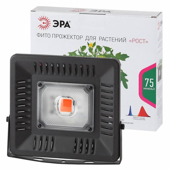 Прожектор для растений ЭРА FITO-50W-LED 50 Вт