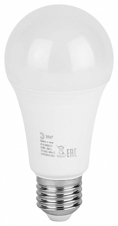 Лампа светодиодная Эра  E27 20Вт 6500K LED A65-20W-865-E27 R