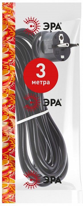 Сетевой провод Эра  UX-3x0,75-3m-B