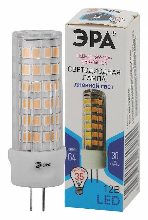 Лампа светодиодная ЭРА STD G4 5 Вт 4000 K Б0049088
