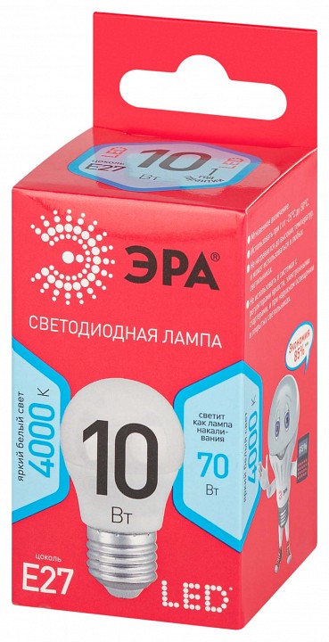 Лампа светодиодная Эра  LED P45-10W-840-E27 R