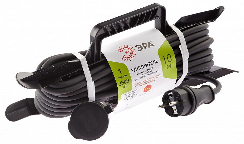 Удлинитель Эра  UFx-1e-3x1,5-10m-IP44(KG)