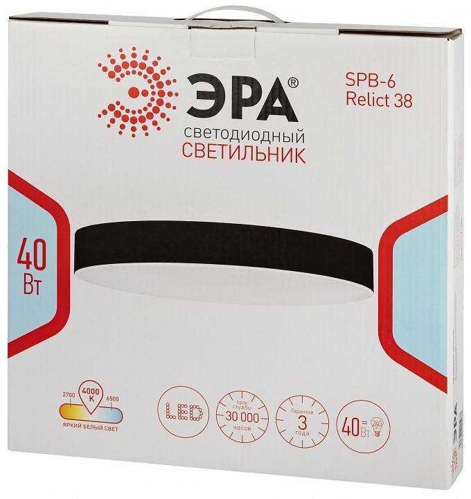 Накладной светильник Эра Relict Relict 38 SPB-6-40 4К WH