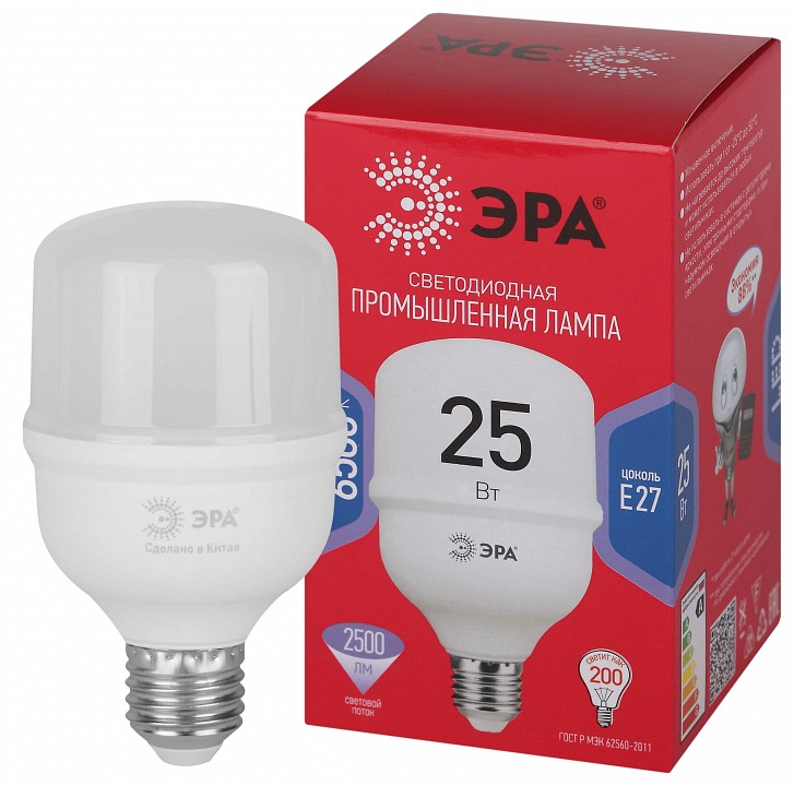 Лампа светодиодная Эра  LED POWER T70-25W-6500-E27 R