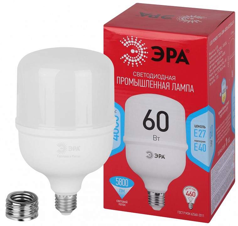 Лампа светодиодная Эра  LED POWER T120-60W-4000-E27/E40 R