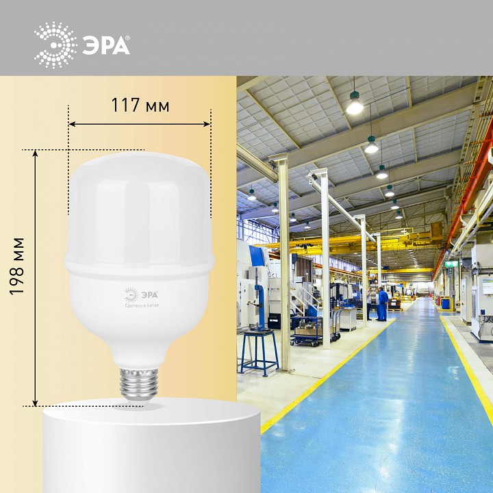 Лампа светодиодная Эра  LED POWER T120-60W-4000-E27/E40 R