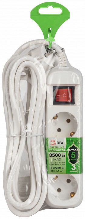 Удлинитель с выключателем Эра  UDL-16-350-ES