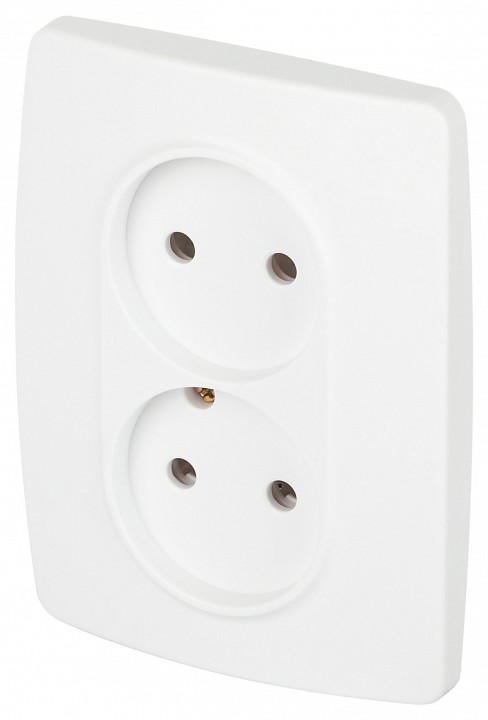 Розетка двойная без заземления Эра Эра 12 12-2107-01М