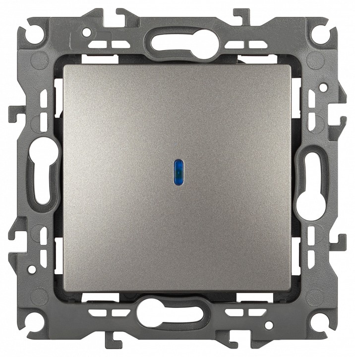 Выключатель одноклавишный с подсветкой без рамки Эра Эра 12 12-1102-16