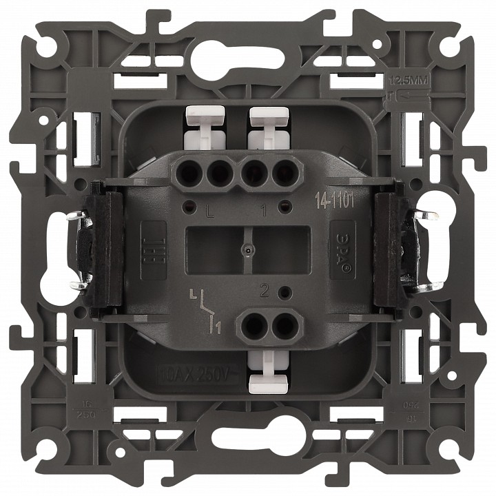 Выключатель одноклавишный без рамки Эра Эра Elegance 14-1101-16