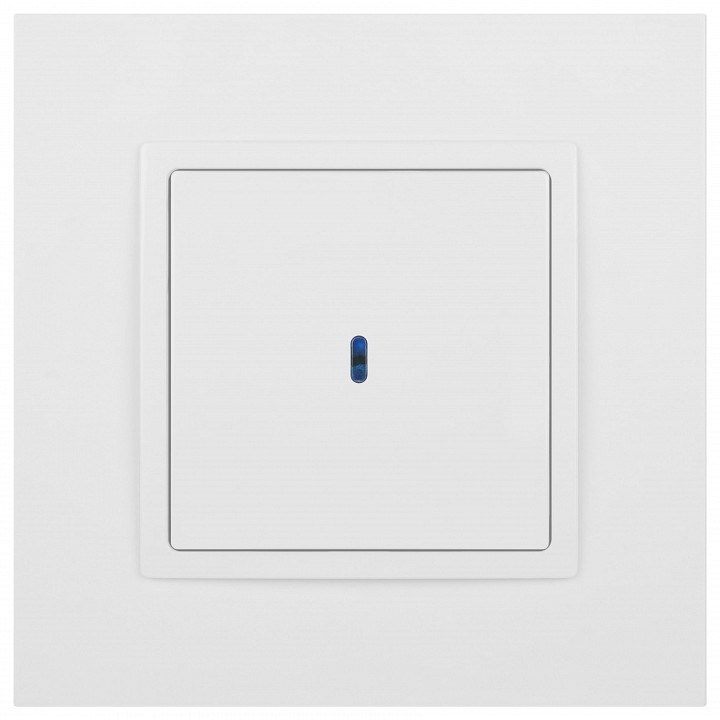 Выключатель одноклавишный с подсветкой без рамки Эра Эра Elegance 14-1102-01М