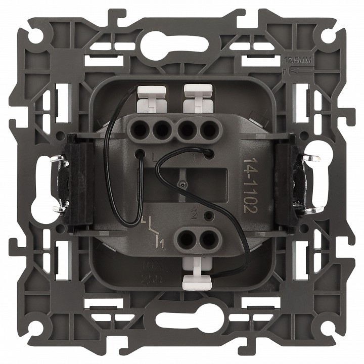 Выключатель одноклавишный с подсветкой без рамки Эра Эра Elegance 14-1102-01М