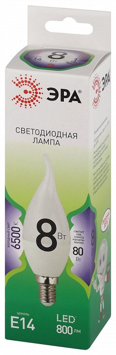 Лампа светодиодная Эра Green Line LED BXS-8W-865-E14 GL