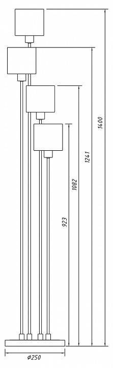 Торшер Escada Denver Chrome/Beige 1109/4